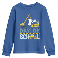Funny 100TH Days Of School Construction Youth Sweatshirt Vehicle Excavators