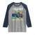 Funny I Crushed 100 Days Of School Raglan Shirt Monster Truck 100th Day Of School