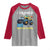 Funny I Crushed 100 Days Of School Raglan Shirt Monster Truck 100th Day Of School