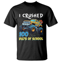 Funny I Crushed 100 Days Of School T Shirt Monster Truck 100th Day Of School
