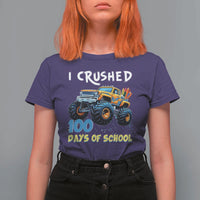 Funny I Crushed 100 Days Of School T Shirt For Women Monster Truck 100th Day Of School