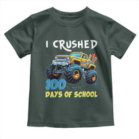 Funny I Crushed 100 Days Of School Toddler T Shirt Monster Truck 100th Day Of School