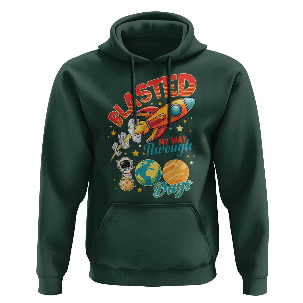Funny Blasted My Way Through 100 Days Hoodie 100 Days Of School