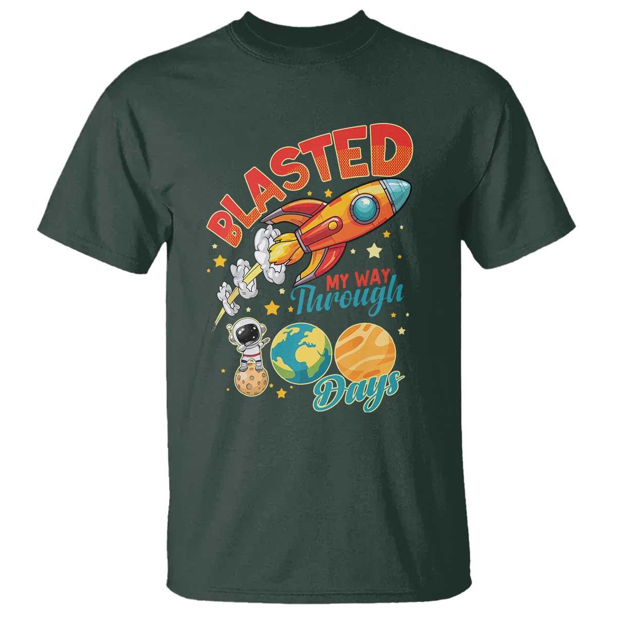 Funny Blasted My Way Through 100 Days T Shirt 100 Days Of School