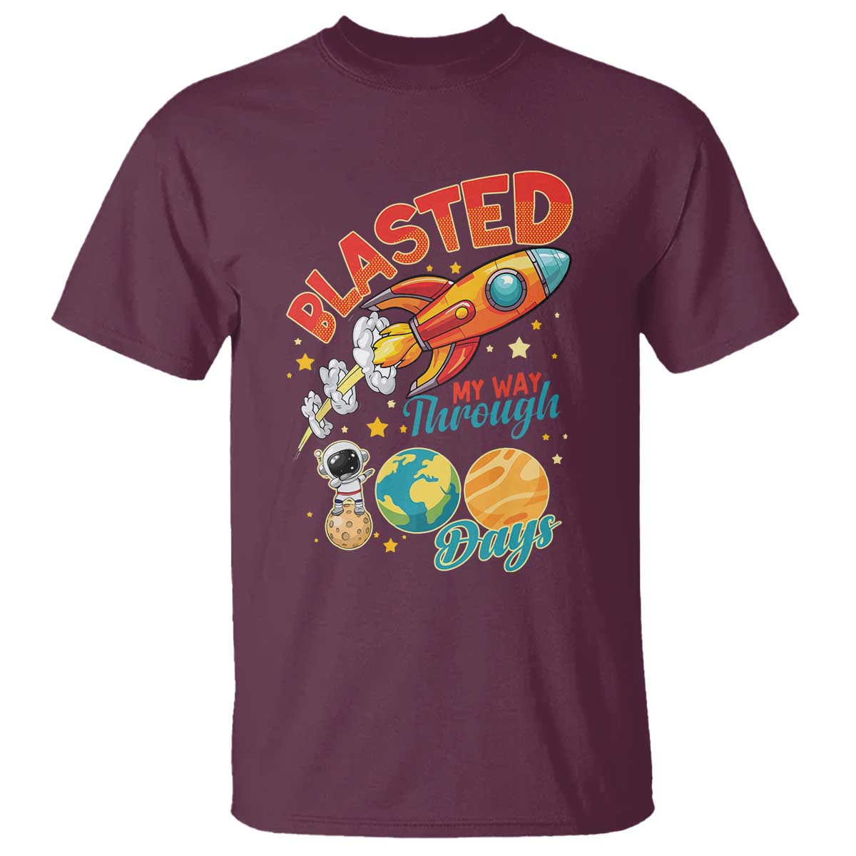 Funny Blasted My Way Through 100 Days T Shirt 100 Days Of School