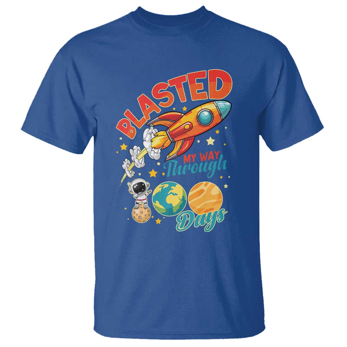 Funny Blasted My Way Through 100 Days T Shirt 100 Days Of School