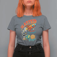 Funny Blasted My Way Through 100 Days T Shirt For Women 100 Days Of School