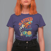 Funny Blasted My Way Through 100 Days T Shirt For Women 100 Days Of School