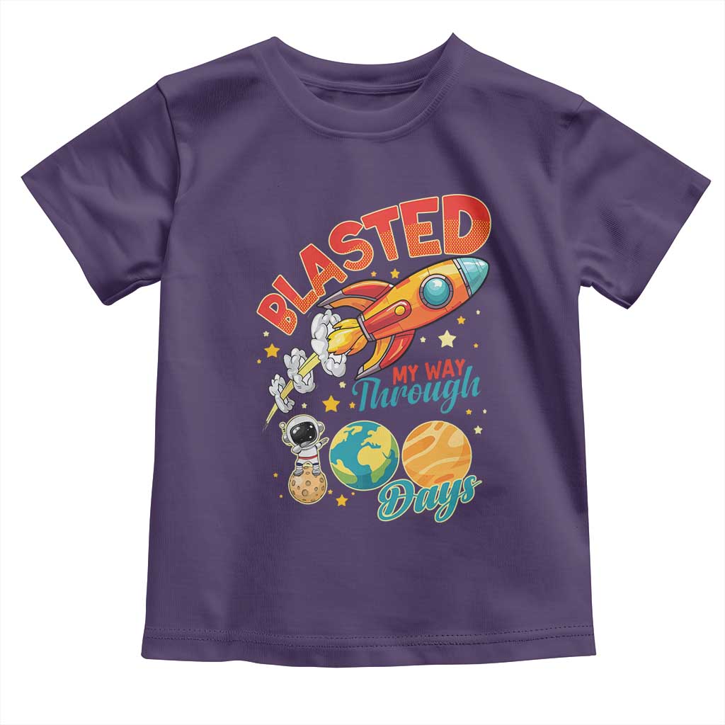 Funny Blasted My Way Through 100 Days Toddler T Shirt 100 Days Of School