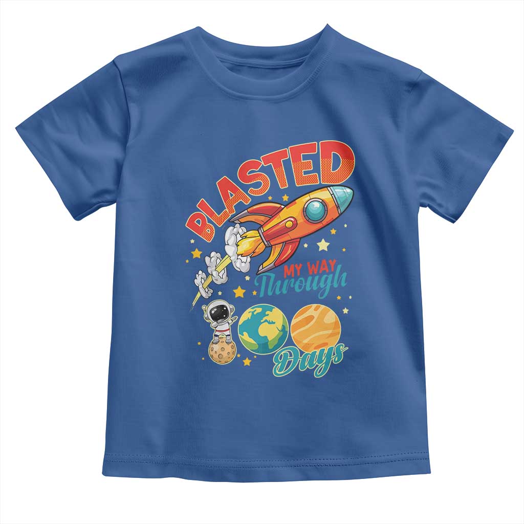 Funny Blasted My Way Through 100 Days Toddler T Shirt 100 Days Of School
