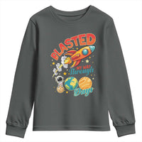 Funny Blasted My Way Through 100 Days Youth Sweatshirt 100 Days Of School