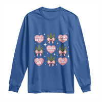 Funny Valentine's Day Weed Cannabis Marijuana Hearts Coquette Long Sleeve Shirt