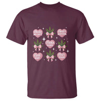 Funny Valentine's Day Weed Cannabis Marijuana Hearts Coquette T Shirt