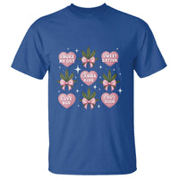 Funny Valentine's Day Weed Cannabis Marijuana Hearts Coquette T Shirt