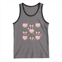 Funny Valentine's Day Weed Cannabis Marijuana Hearts Coquette Tank Top