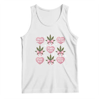 Funny Valentine's Day Weed Cannabis Marijuana Hearts Coquette Tank Top