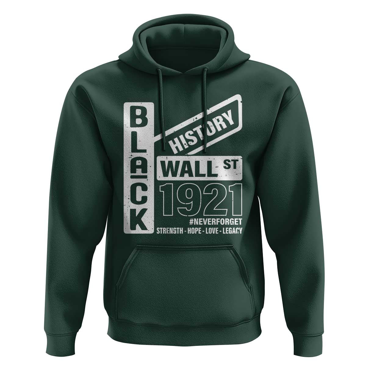 Never Forget Black Wall Street 1921 Hoodie Tulsa Black History Month