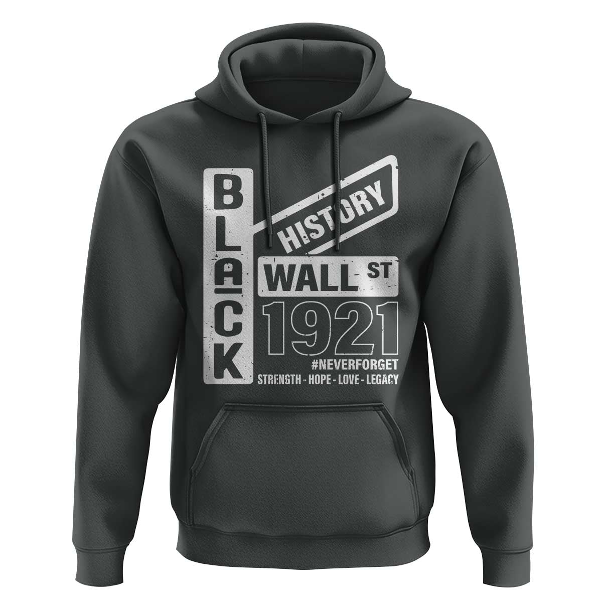 Never Forget Black Wall Street 1921 Hoodie Tulsa Black History Month