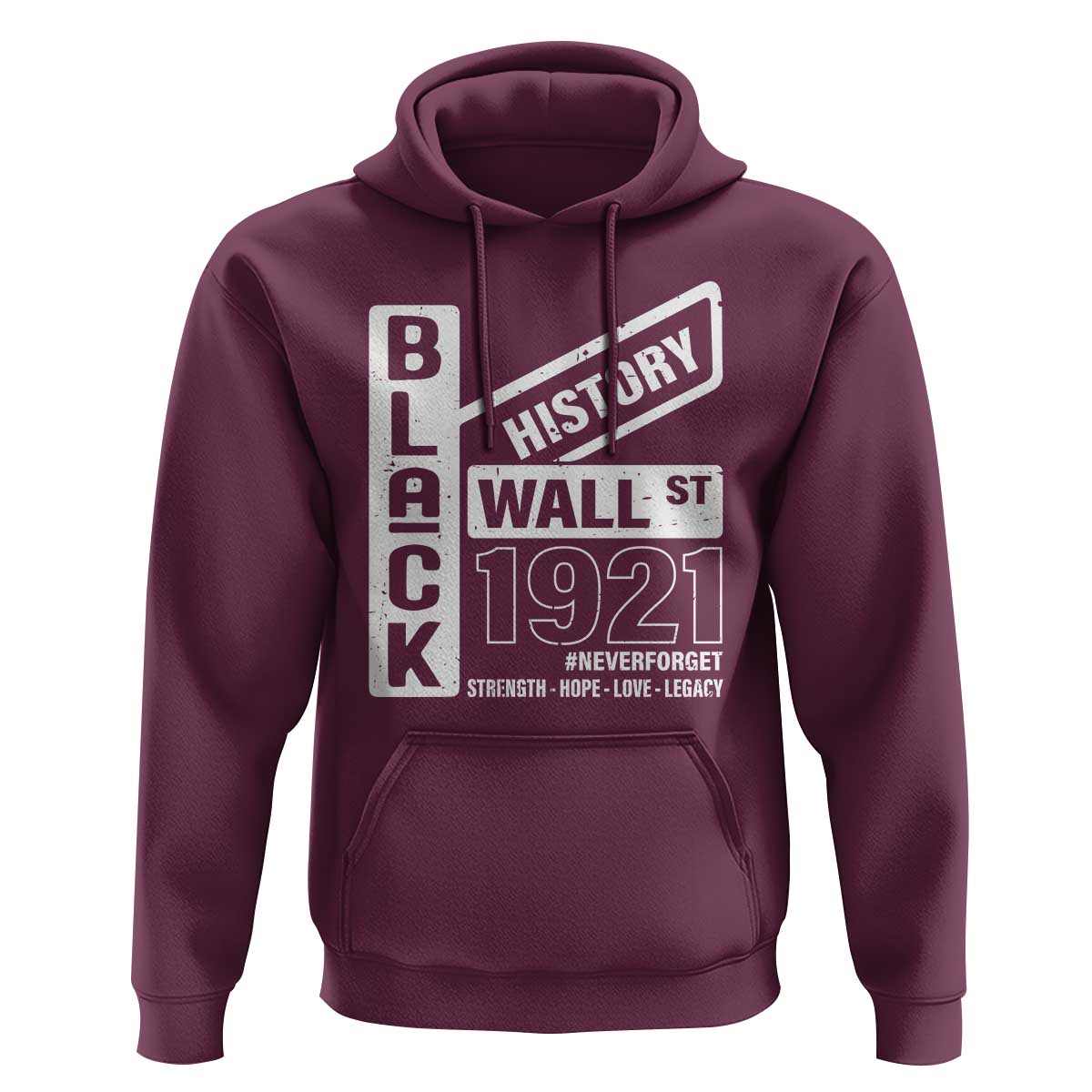 Never Forget Black Wall Street 1921 Hoodie Tulsa Black History Month