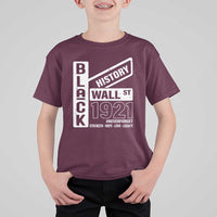 Never Forget Black Wall Street 1921 T Shirt For Kid Tulsa Black History Month