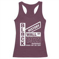 Never Forget Black Wall Street 1921 Racerback Tank Top Tulsa Black History Month