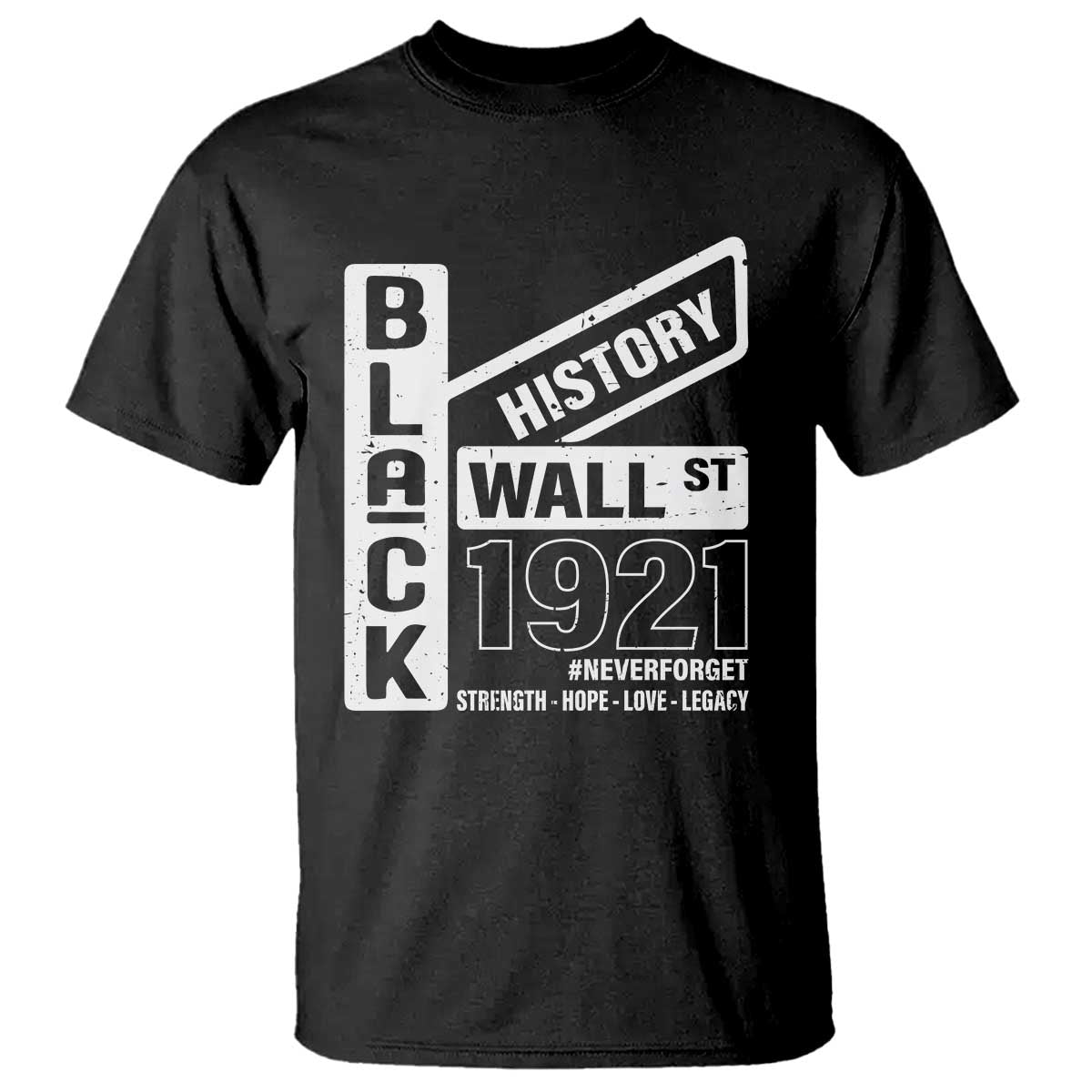 Never Forget Black Wall Street 1921 T Shirt Tulsa Black History Month