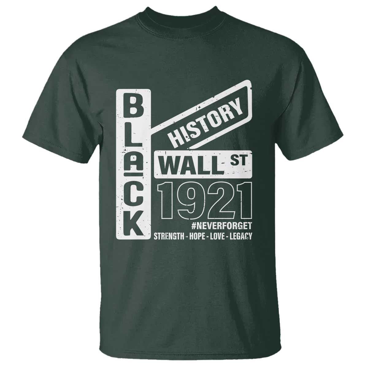 Never Forget Black Wall Street 1921 T Shirt Tulsa Black History Month