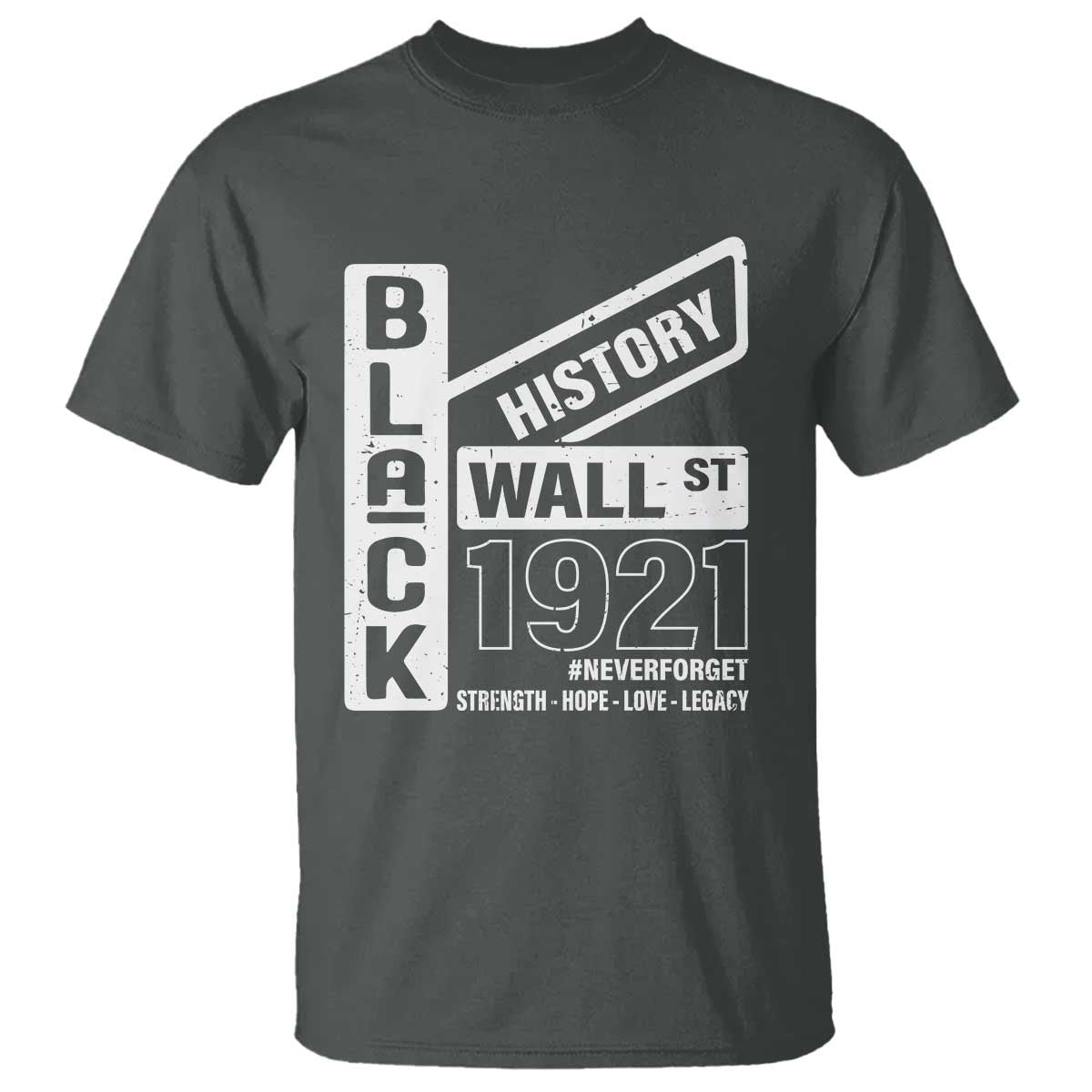 Never Forget Black Wall Street 1921 T Shirt Tulsa Black History Month