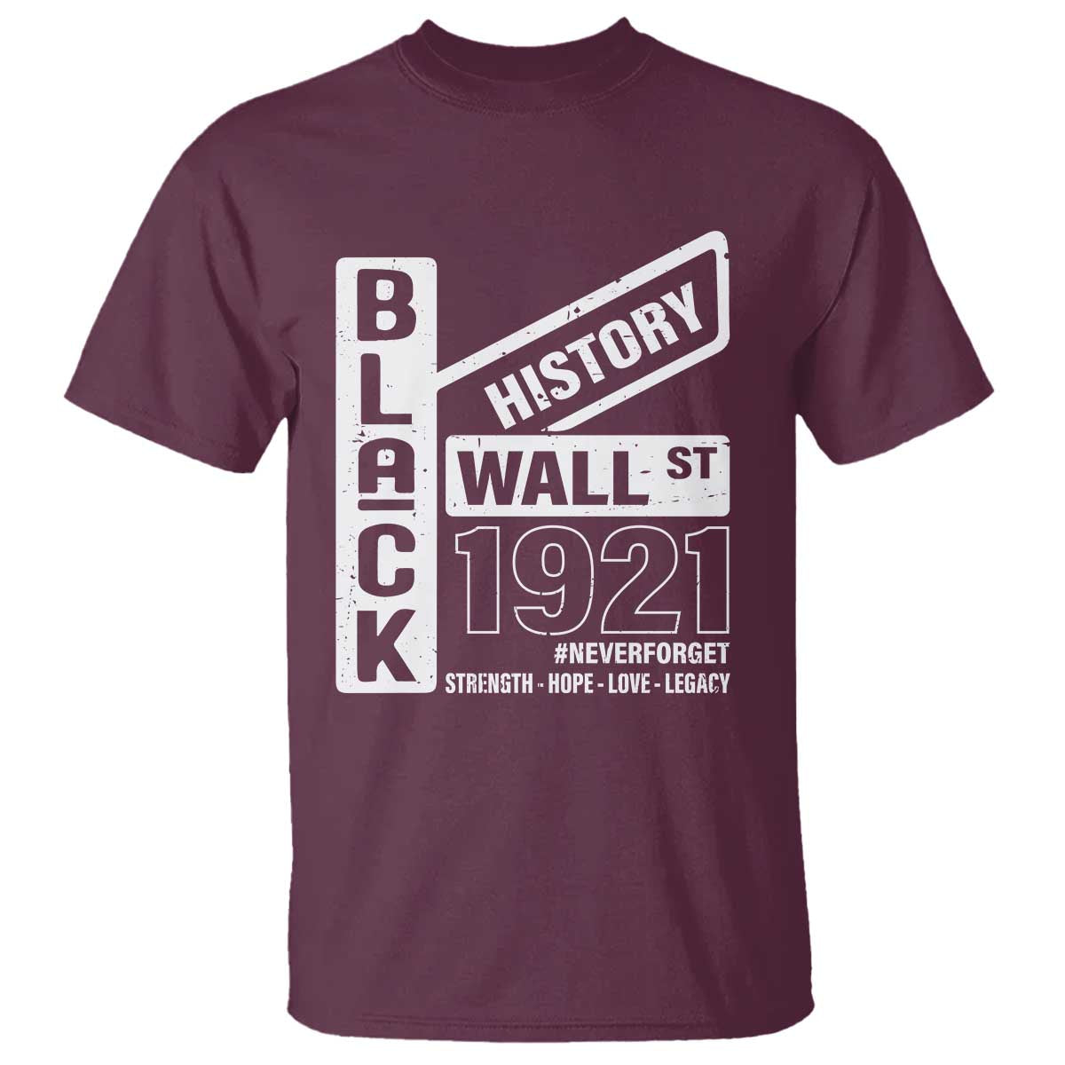 Never Forget Black Wall Street 1921 T Shirt Tulsa Black History Month