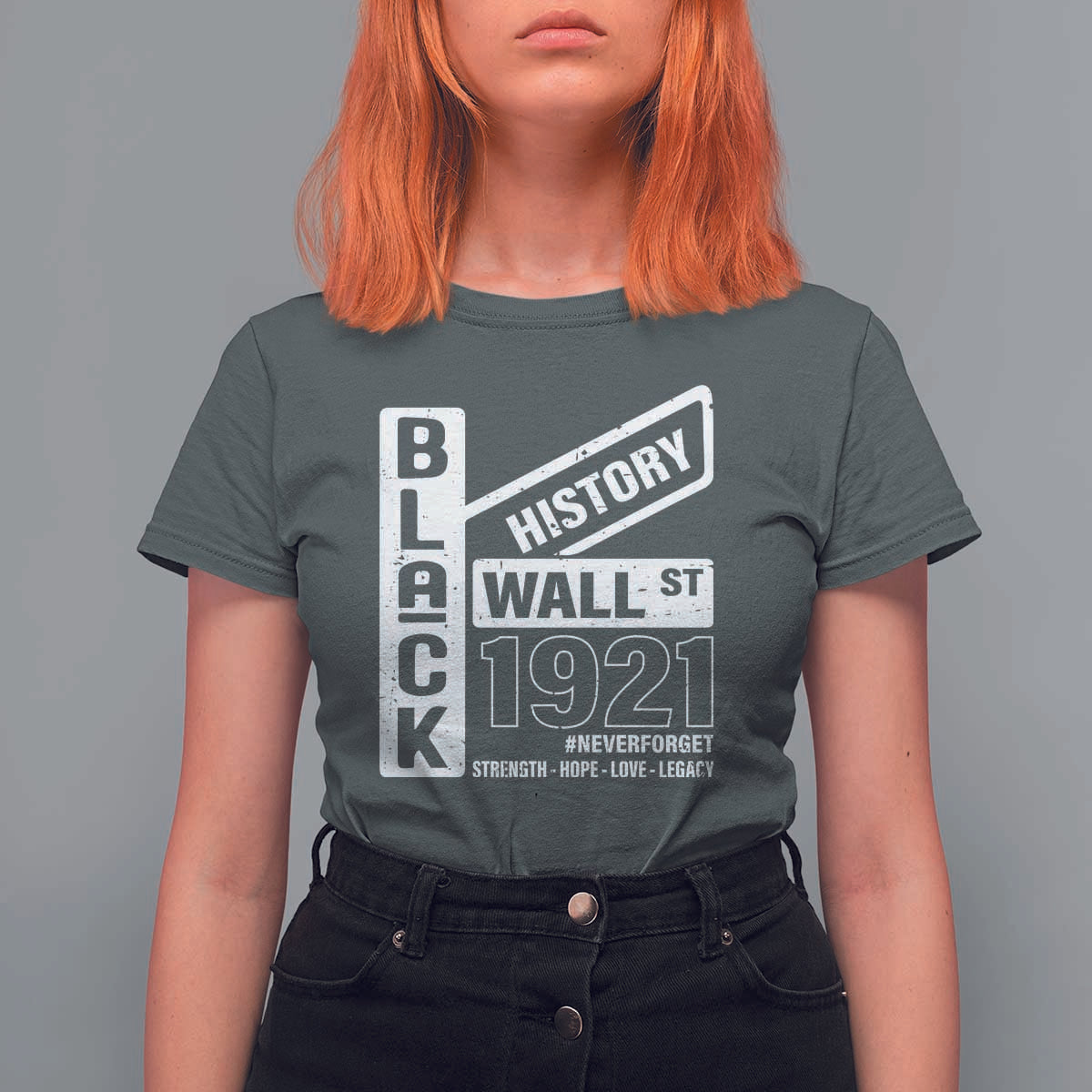 Never Forget Black Wall Street 1921 T Shirt For Women Tulsa Black History Month