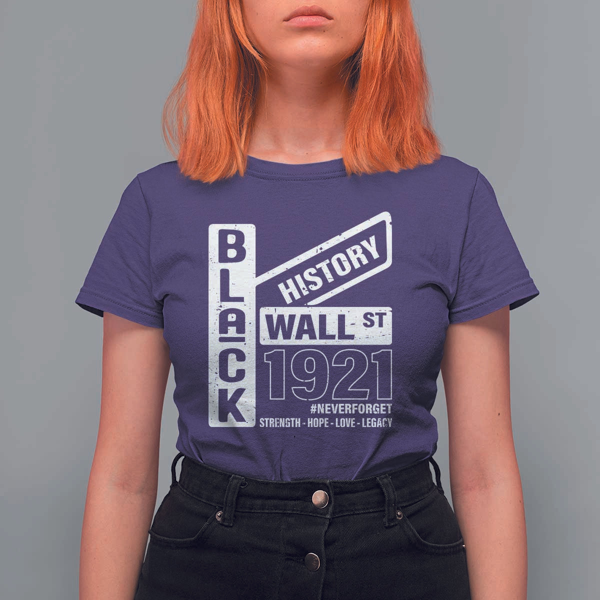 Never Forget Black Wall Street 1921 T Shirt For Women Tulsa Black History Month