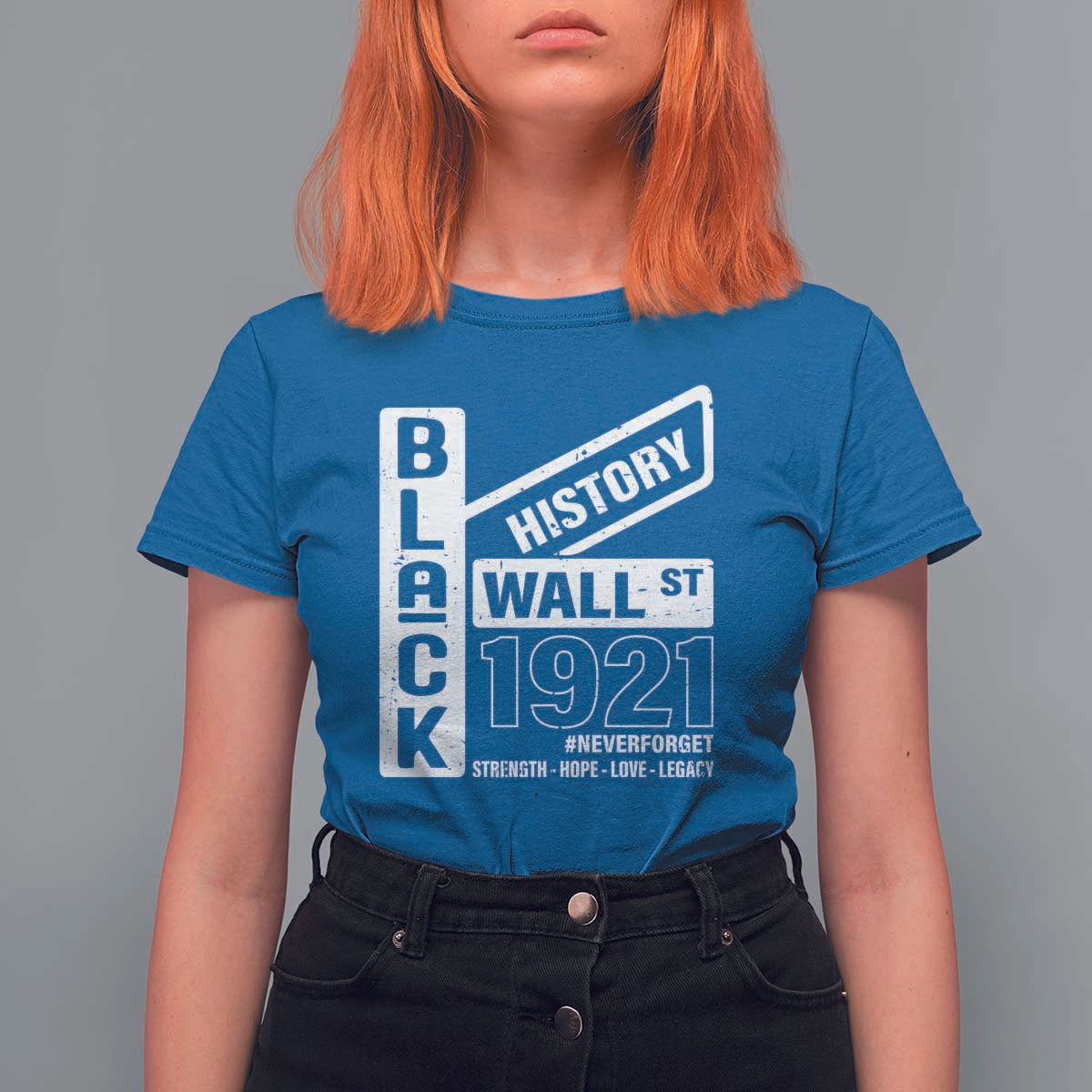 Never Forget Black Wall Street 1921 T Shirt For Women Tulsa Black History Month