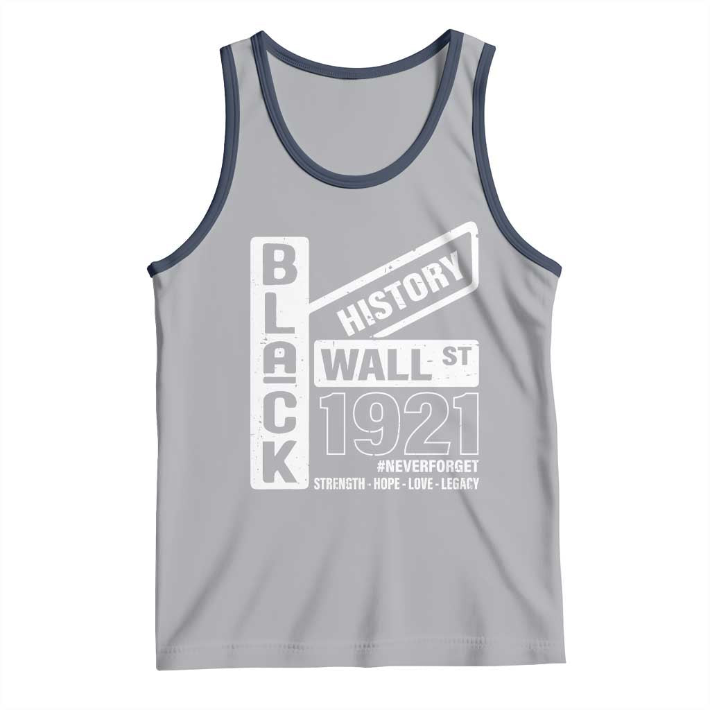 Never Forget Black Wall Street 1921 Tank Top Tulsa Black History Month
