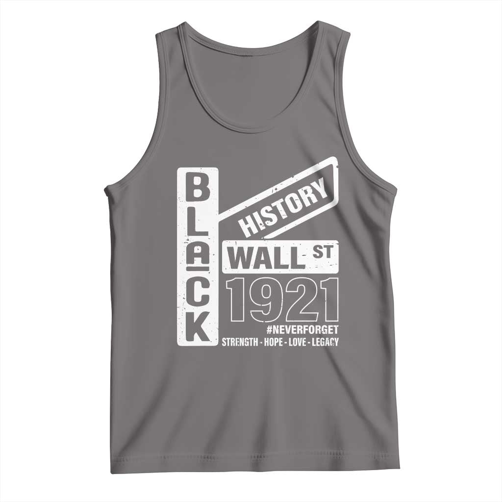 Never Forget Black Wall Street 1921 Tank Top Tulsa Black History Month