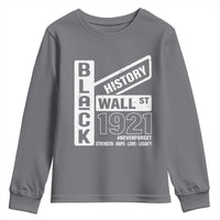 Never Forget Black Wall Street 1921 Youth Sweatshirt Tulsa Black History Month