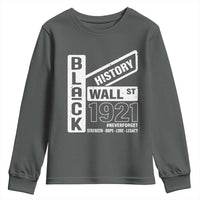 Never Forget Black Wall Street 1921 Youth Sweatshirt Tulsa Black History Month
