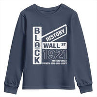 Never Forget Black Wall Street 1921 Youth Sweatshirt Tulsa Black History Month