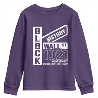 Never Forget Black Wall Street 1921 Youth Sweatshirt Tulsa Black History Month