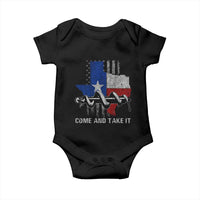 History Of Texas Baby Onesie Come And Take It Gonzales Texas Map American Flag