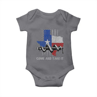 History Of Texas Baby Onesie Come And Take It Gonzales Texas Map American Flag