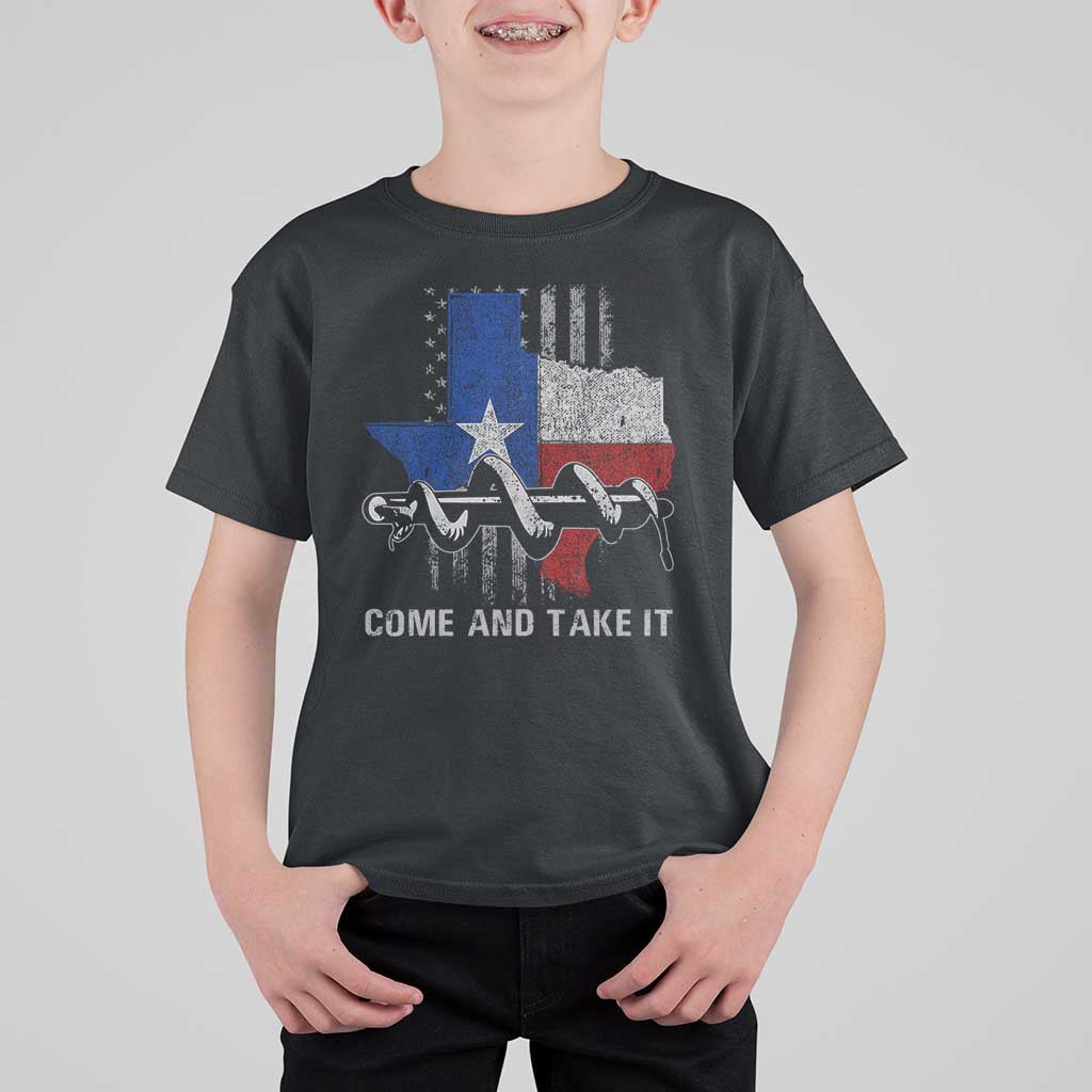 History Of Texas T Shirt For Kid Come And Take It Gonzales Texas Map American Flag