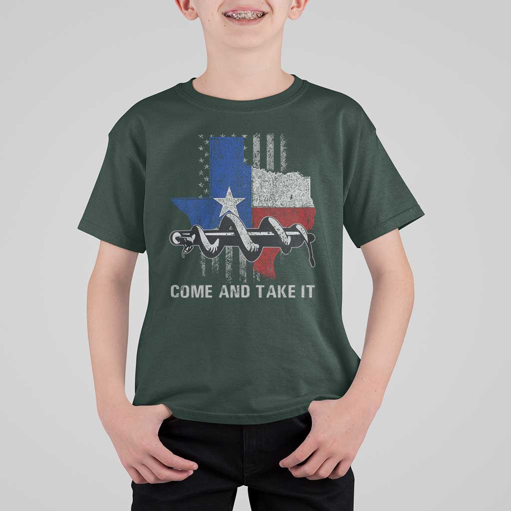 History Of Texas T Shirt For Kid Come And Take It Gonzales Texas Map American Flag