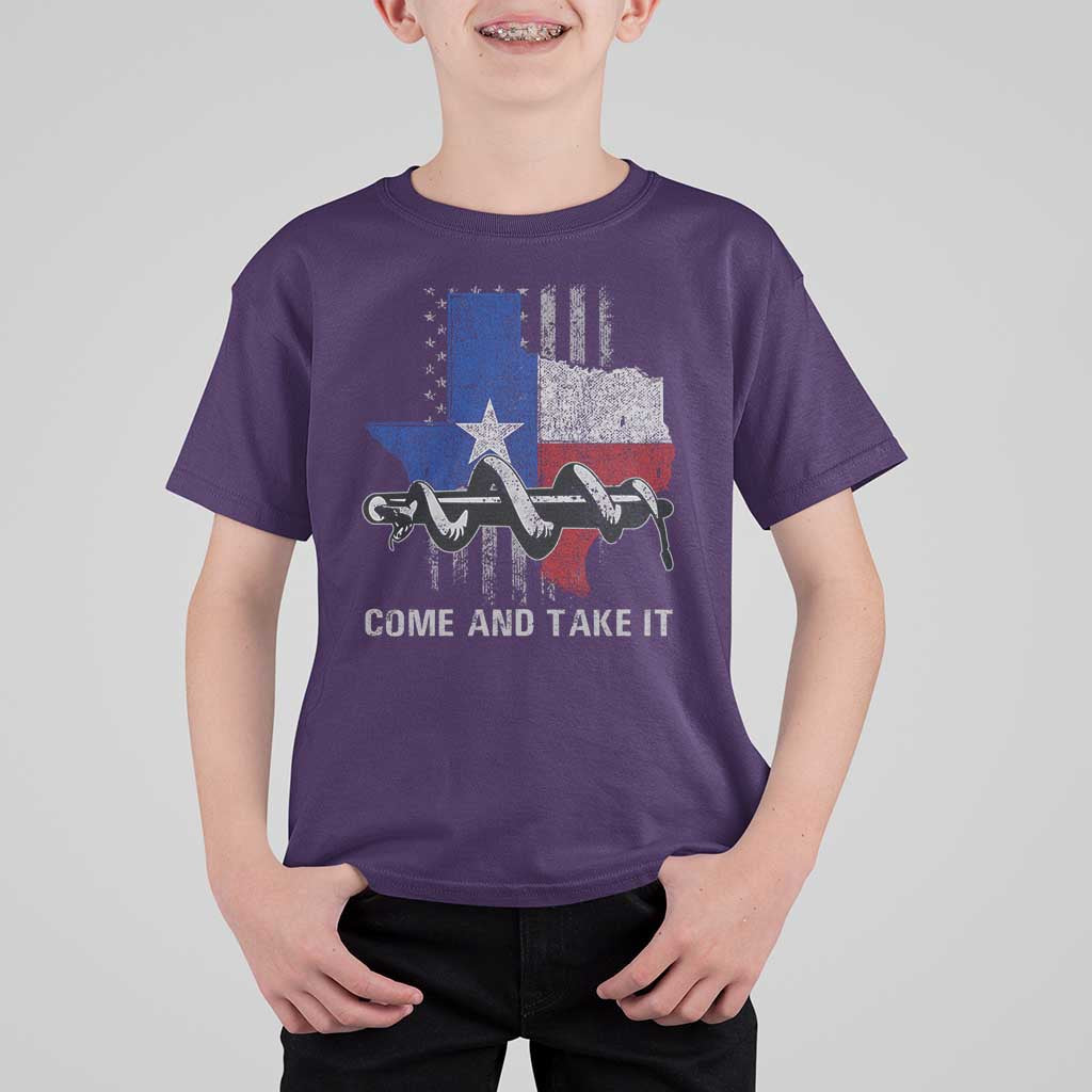 History Of Texas T Shirt For Kid Come And Take It Gonzales Texas Map American Flag