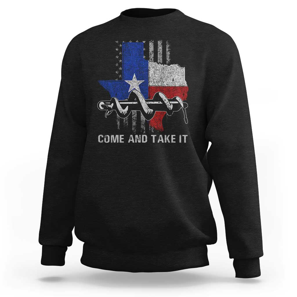 History Of Texas Sweatshirt Come And Take It Gonzales Texas Map American Flag
