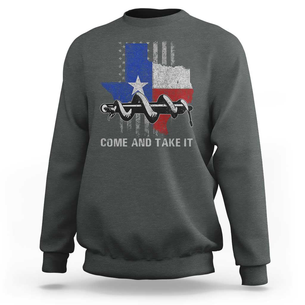 History Of Texas Sweatshirt Come And Take It Gonzales Texas Map American Flag