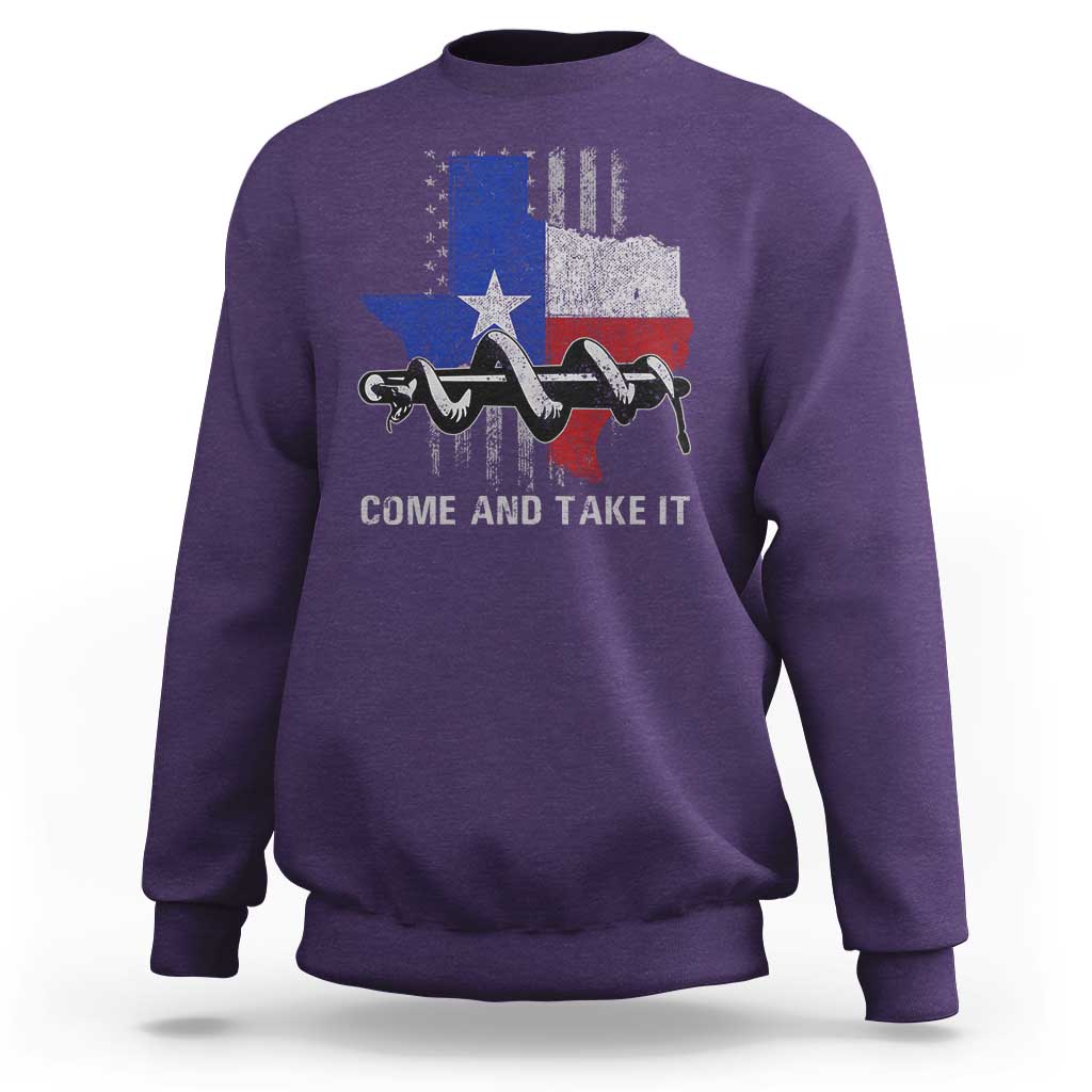 History Of Texas Sweatshirt Come And Take It Gonzales Texas Map American Flag