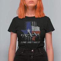 History Of Texas T Shirt For Women Come And Take It Gonzales Texas Map American Flag