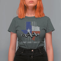 History Of Texas T Shirt For Women Come And Take It Gonzales Texas Map American Flag