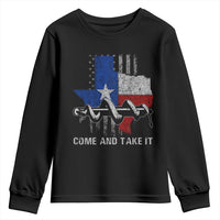 History Of Texas Youth Sweatshirt Come And Take It Gonzales Texas Map American Flag