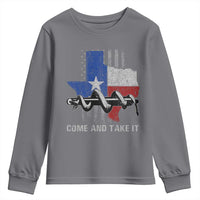 History Of Texas Youth Sweatshirt Come And Take It Gonzales Texas Map American Flag
